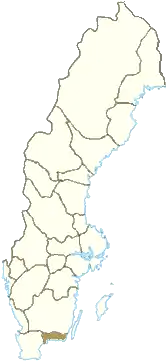 Kort over Blekinge i Sverige