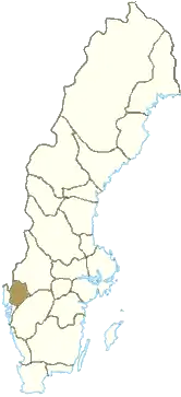 Kort over Dalsland i Sverige