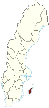 Kort over Gotland i Sverige