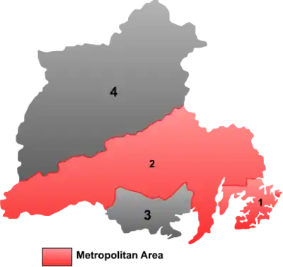 Kort over Fangchenggang