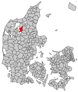 Placeringen af kommunen i Nordjyllands Amt.