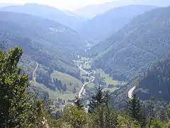 Udsigt fra Feldberg mod Brandenberg-Fahl (Todtnau)