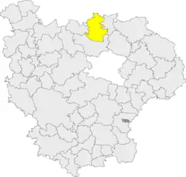 Beliggenhed af Flachslanden i Landkreis Ansbach