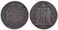 5 francs 1795-96, Første republik
