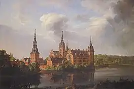 J.C. Dahl, Frederiksborg Slot, 1814, formentlig Dahls første af slottet
