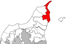 Frederikshavn Provstis beliggenhed i Aalborg Stift