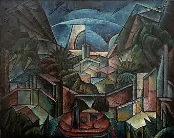 Kubofuturistisk landskabCa. 1920