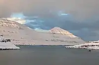 Funningsfjørður (fjorden), om vinteren