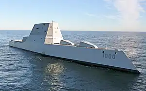 USS Zumwalt på jumfrusejlads i 2015