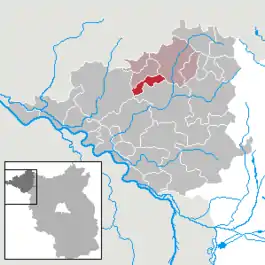 Beliggenhed af Gülitz-Reetz i Landkreis Prignitz