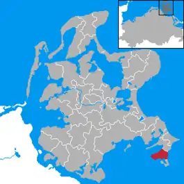 Beliggenhed af Gager i Landkreis Rügen