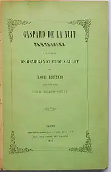 Gaspard de la nuit (1842)