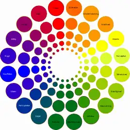 Geneva Emotion Wheel used for pointing out what you feel and how strongly.