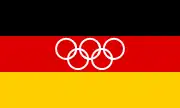 Fælles olympisk flag for Tyskland benyttet under OL i 1960 og 1964
