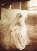 "The Manger", Krybben ca. 1899.Opnåede 1899 med 100 dollar den højeste salgspris hidtil for et kunstfotografi