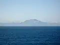 Udsigt til Rifbjergene i Nordafrika over Gibraltarstrædet fra Europa Point.