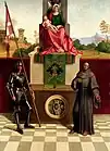 The Castelfranco Madonna,før den seneste rengøring. Giorgione eneste altertavle