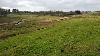 Gunderup Bæks forløb stik syd for Horne