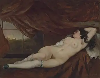 Nøgen kvinde tilbagelænet, 1862 (Femme nue couchée)