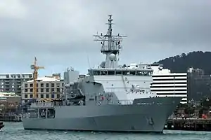 HMNZS Wellington i Wellington havn