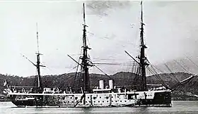 HMS Nelson i Hobart i Australien i 1884