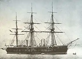 Det britiske panserskib Ocean (1862).