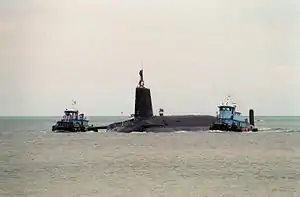 HMS Vanguard (S28) på vej til Florida