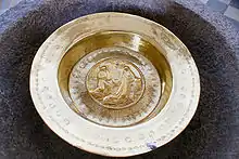 Dåbsfad fra 1575 med bebudelsesmotiv