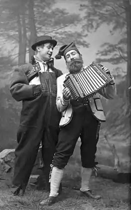 Halfdan Egedius og Lars Jorde.Foto: L. Szacinski, 1895