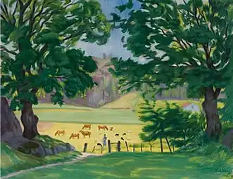 Sara vogter hjorden, ca. 1910