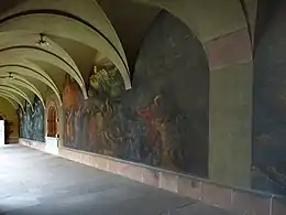 Vue langs korsgangen