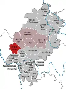 Imagemap med landkreise i Hessen