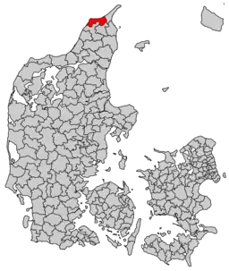 Placeringen af kommunen i Nordjyllands Amt.