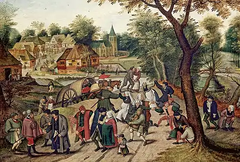 Pieter Brueghel den yngre: Hjemturen fra Kermesse, før 1638