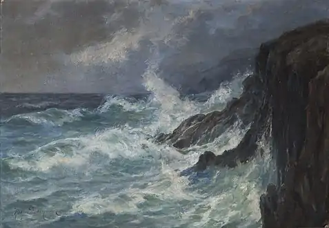 Holger Drachmann, Klippekyst, udateret, Skagens Kunstmuseer. Drachmanns Hus