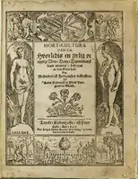 Titelblad til Horticultura Danica af Hans Raszmussøn Block fra 1647