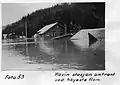 Hovin Station under stormfloden 24. august 1940.