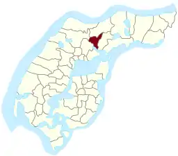 Placeringen af kommunen i {{{amt}}}.