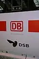 ICE TD med DB- og DSB-logo.