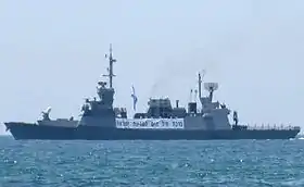 En Sa'ar 5-klasse ud for Tel Aviv i 2009