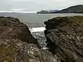 Udsigt fra Culloo Rock. Dinglehalvøen, Dingle Bay og den nordlige kyst af Valentia Island (inklusive Fogher Cliffs) er i baggrunden.