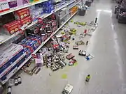 Skader efter jordskælvet.