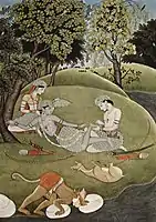 Rama og Sita i skoven, Punjab-stil, 1780.