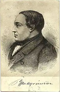 Jonas Hallgrímsson, tegning af Déssington, 1845