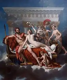 Jacques-Louis David, Mars afvæbnes af Venus, 1824, Musées royaux des Beaux-Arts de Belgique