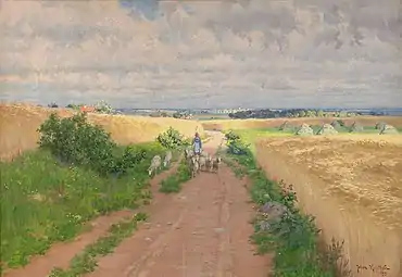 Hyrdepige i sommerlandskab, 1889