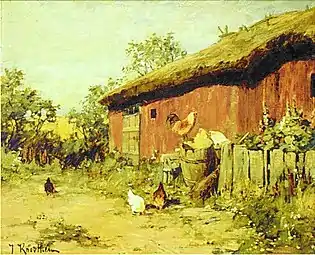 Høns bag kostalden, 1885