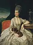 Ærkehertuginde Maria Christina, hertuginde af Teschen, (1742-1798) med sin hund i løveklip