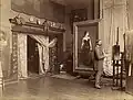 Sargent i sit atelier i Paris, ca. 1885