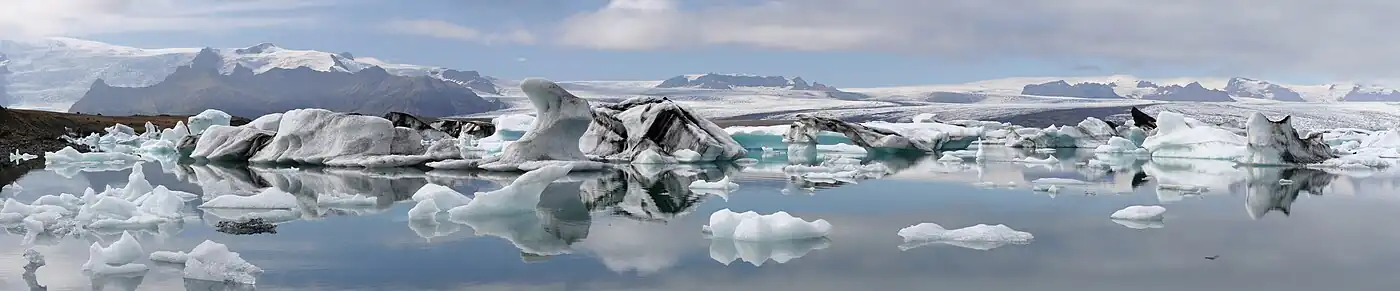 Panorama af Jökulsárlón